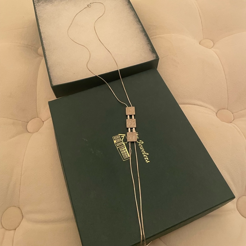 STERLING SILVER LARIAT NECKLACE